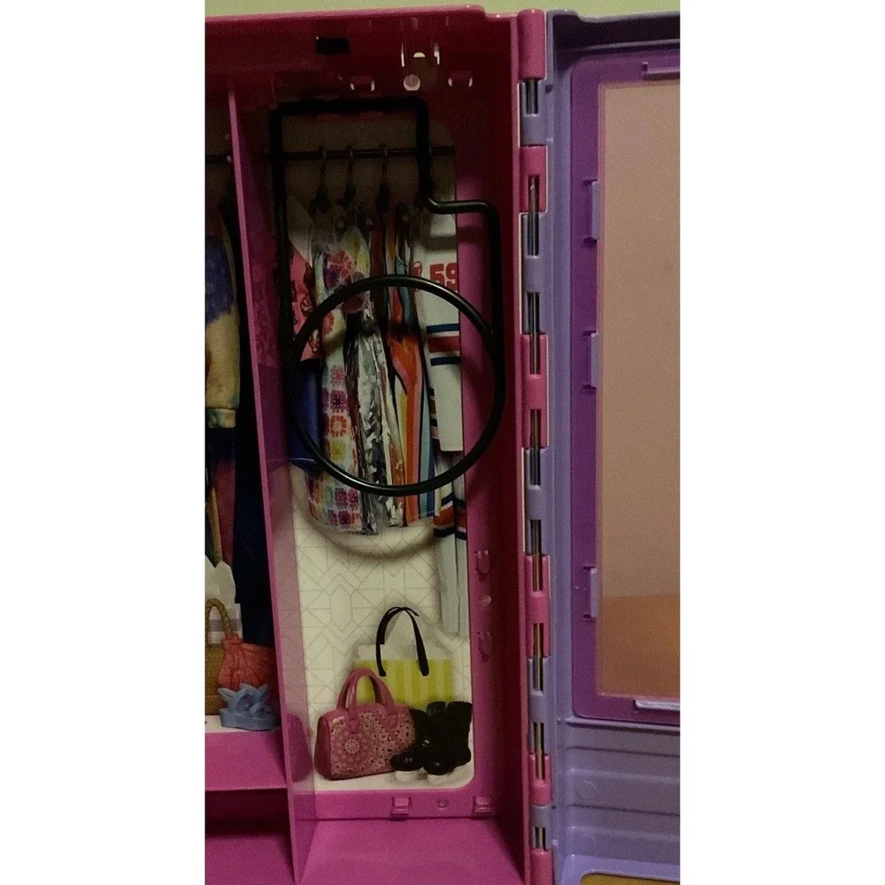 Barbie Wardrobe Clothes Closet Purple And Pink Mattel Storage Carrying Case 2018